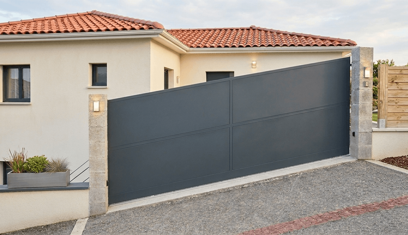 Fabrication et installation d'un portail coulissant sur mesure près de Lozanne